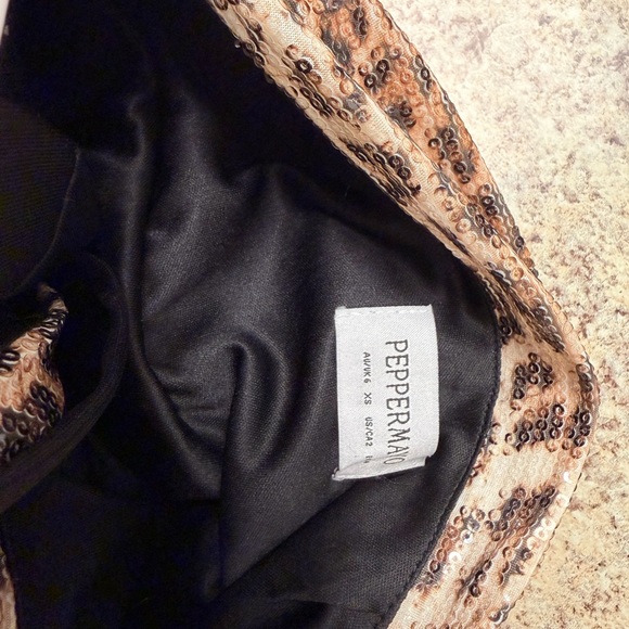 Peppermayo - Elysia Sequin Mini Dress - Leopard - Picture 7 of 7